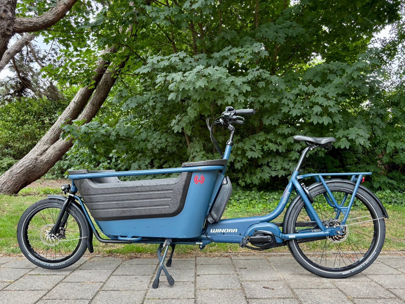 Winora FUB 2 bakfiets, Fietsen en Brommers, Fietsen | Bakfietsen, Elektrisch, Zo goed als nieuw, 2 kinderen, Schijfrem