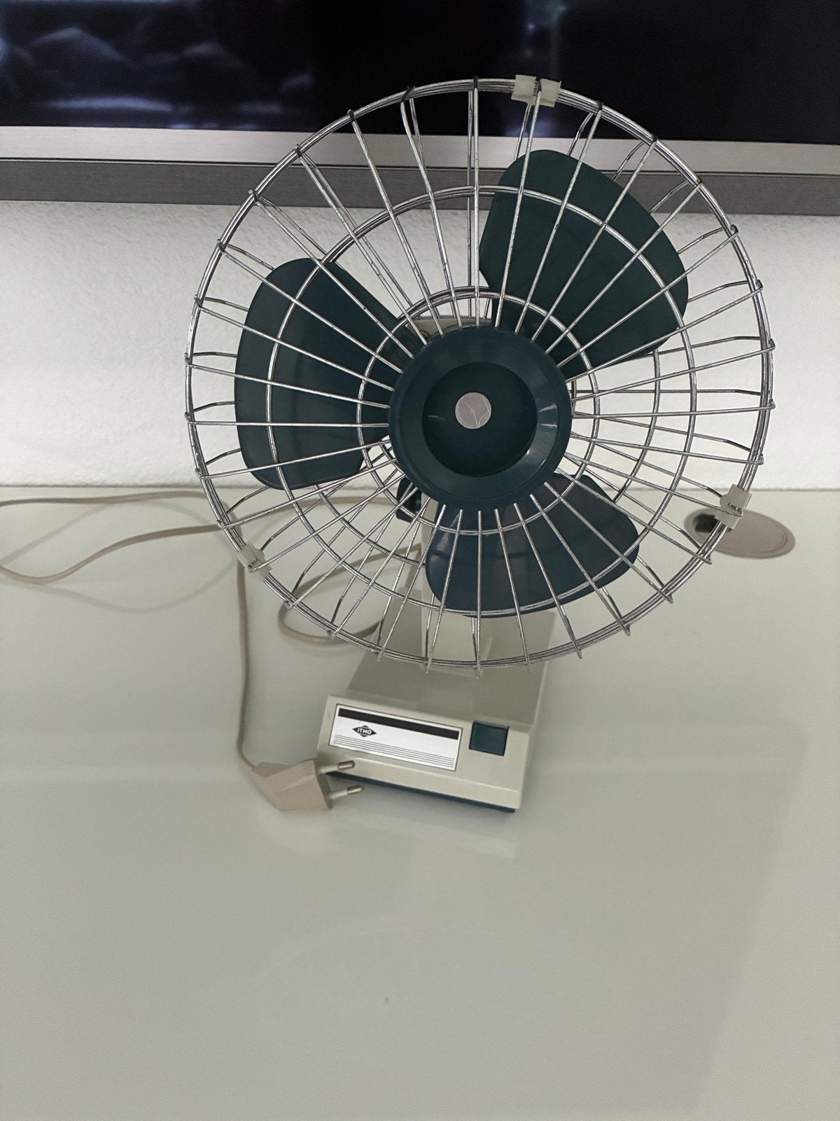 Vintage retro ITHO Tafelventilator - Compact en Krachtig, Ophalen of Verzenden, Gebruikt, Tafelventilator