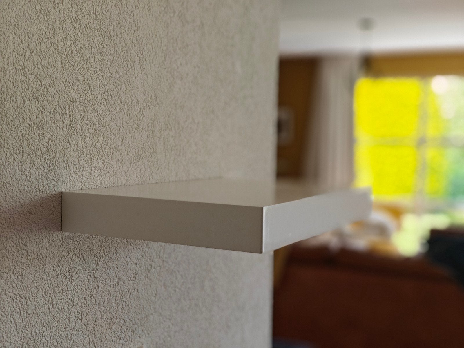 Witte zwevende IKEA wandplank met blinde bevestiging, Ophalen, Gebruikt