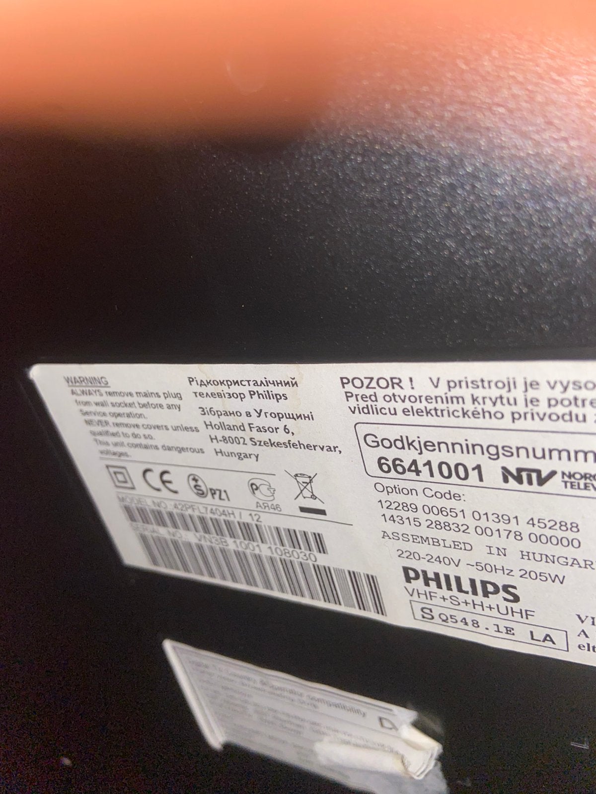 Philips tv 42 ensh defect, Ophalen