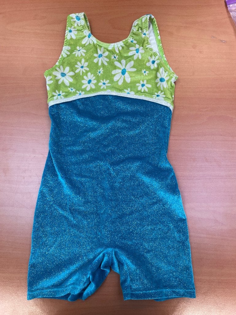 Turnpakje met korte pijpjes – maat AXS / 146, Blauw, Ophalen of Verzenden, Zo goed als nieuw, Turnpak(je)