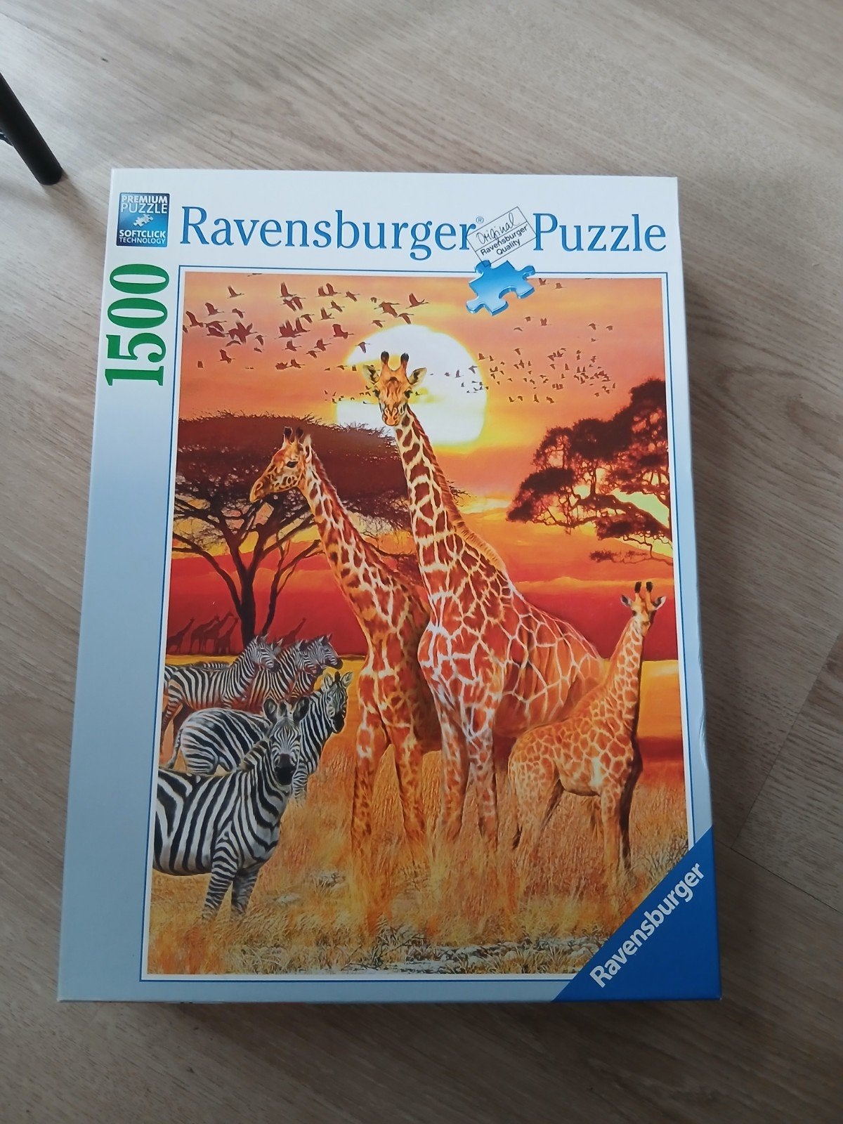 Ravensburger puzzel 1500 stukjes, giraffen, Ophalen of Verzenden, 500 t/m 1500 stukjes, Zo goed als nieuw
