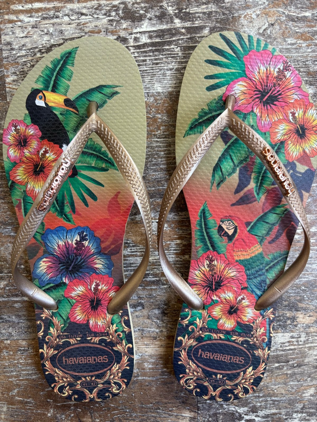 HAVAIANAS slippers maat 41-42 - Z.G.A.N., Slippers, Overige kleuren, Ophalen of Verzenden, Zo goed als nieuw