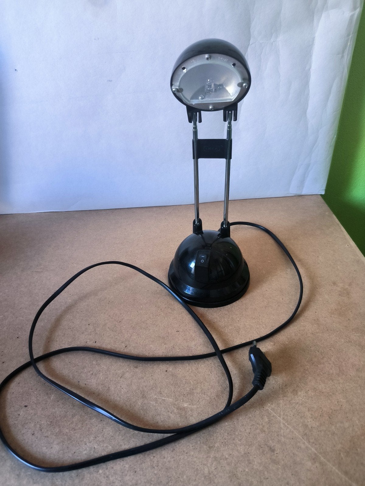 IKEA Bureaulamp TYP A9904 - Zwart, Verstelbaar, Bureaulamp, Gebruikt, Overige fittingen, Ophalen of Verzenden