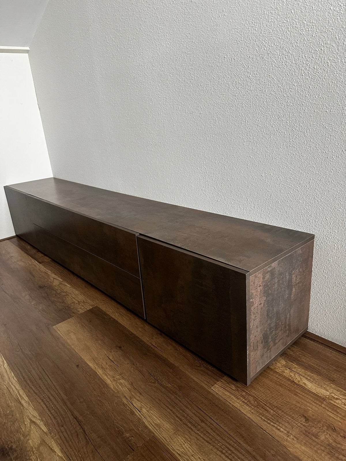 Moderne TV hangkast - Zwevend design, Ophalen, Zo goed als nieuw, 200 cm of meer, Minder dan 100 cm