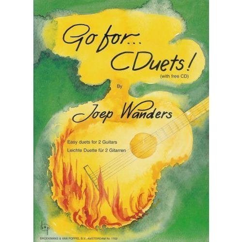 gitaar easy: --Go for CDuets ! - Joep Wanders (Boek/CD)-LEUK, Gebruikt, Overige genres, Ophalen of Verzenden, Accordeon