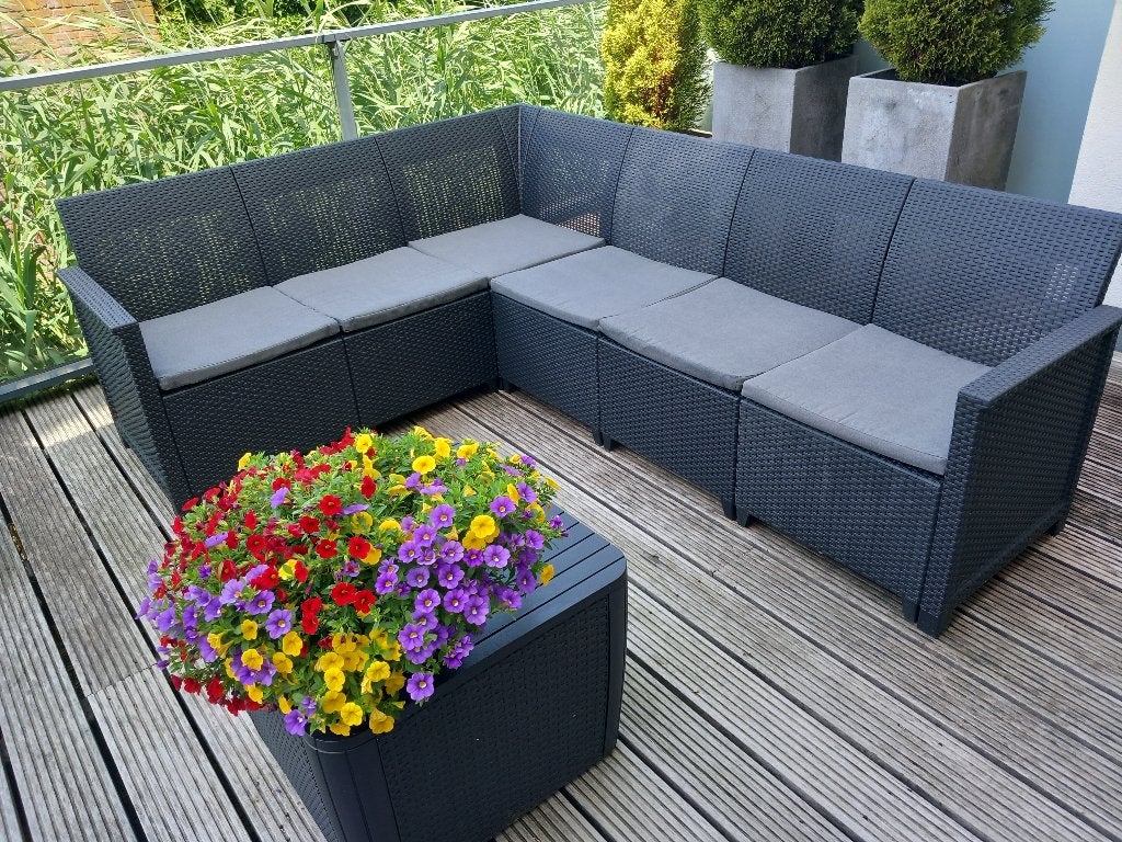 Keter loungeset Claire, Tuin en Terras, Ophalen, 5 zitplaatsen, Kunststof, Zo goed als nieuw