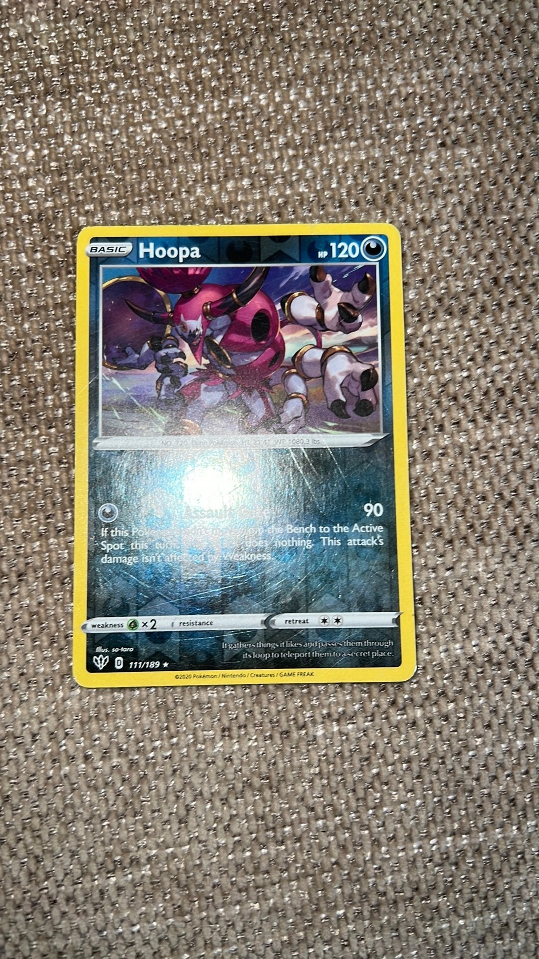 Hoopa darkness ablaze, Hobby en Vrije tijd, Verzamelkaartspellen | Pokémon, Ophalen of Verzenden, Gebruikt, Losse kaart