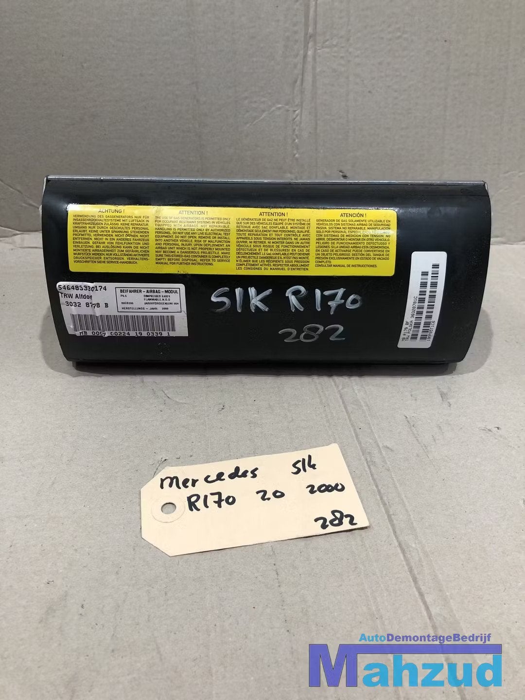 Mercedes SLK R170 Dashboard airbag rechts A1708600705, Gebruikt, Mercedes-Benz AG, Mercedes-Benz, Ophalen of Verzenden