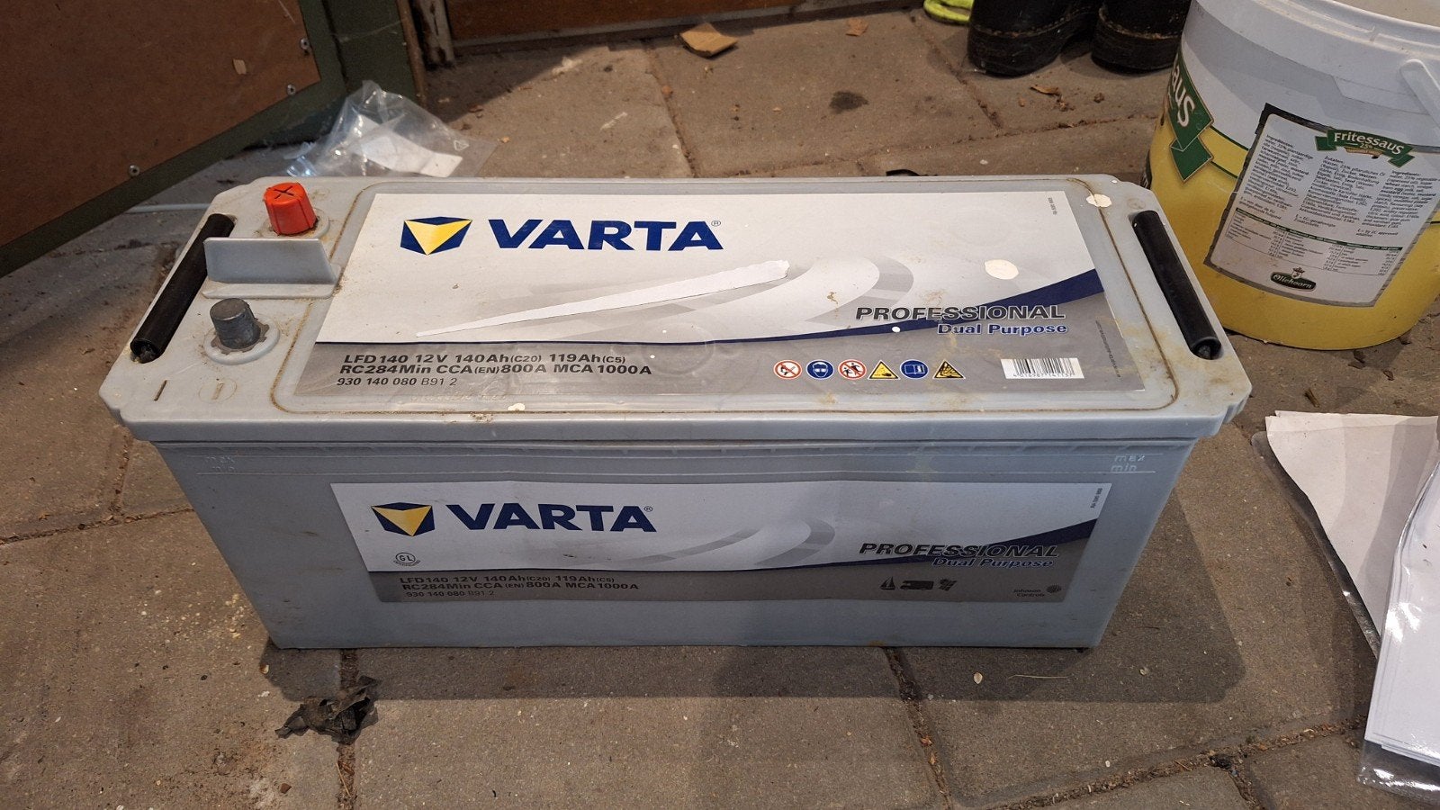 varta 12v accu, Ophalen, Gebruikt