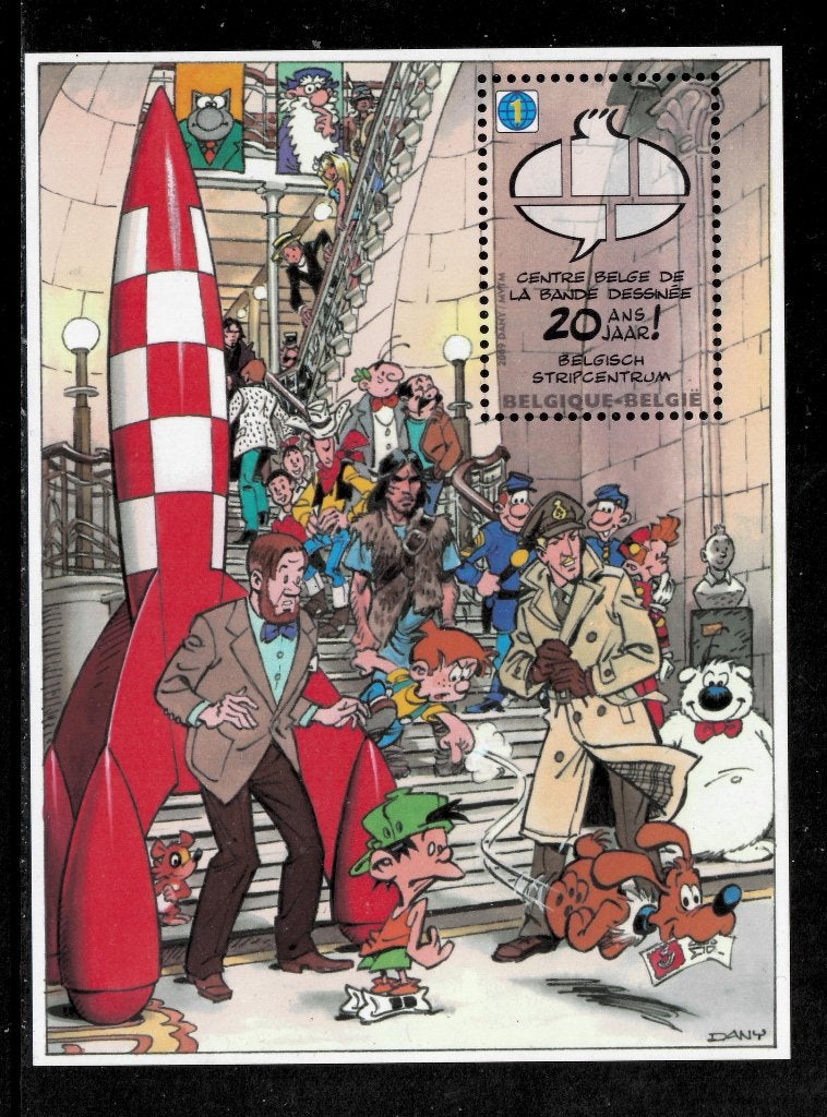 Jaar 2009 Yv BF 134 Blok Feest in het Stripmuseum. Hergé, Ku, Postzegels en Munten, Ophalen of Verzenden, Postfris