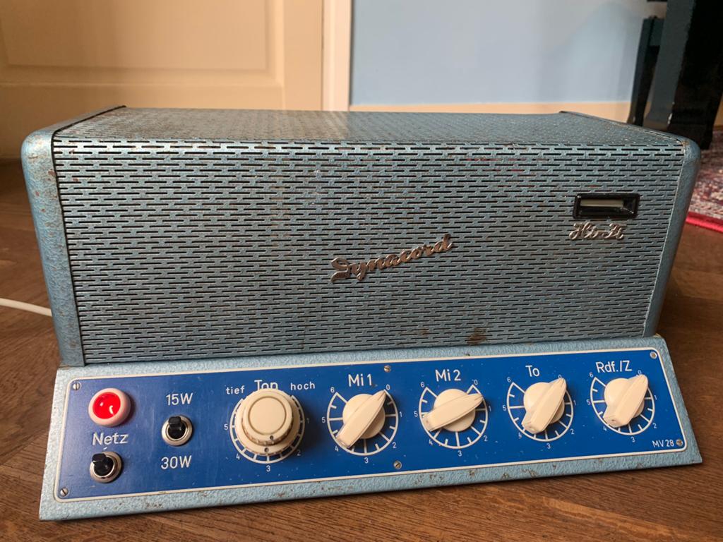 vintage Dynacord mix buizen versterker MV 28, Ophalen, Gebruikt, Gitaar, Minder dan 50 watt