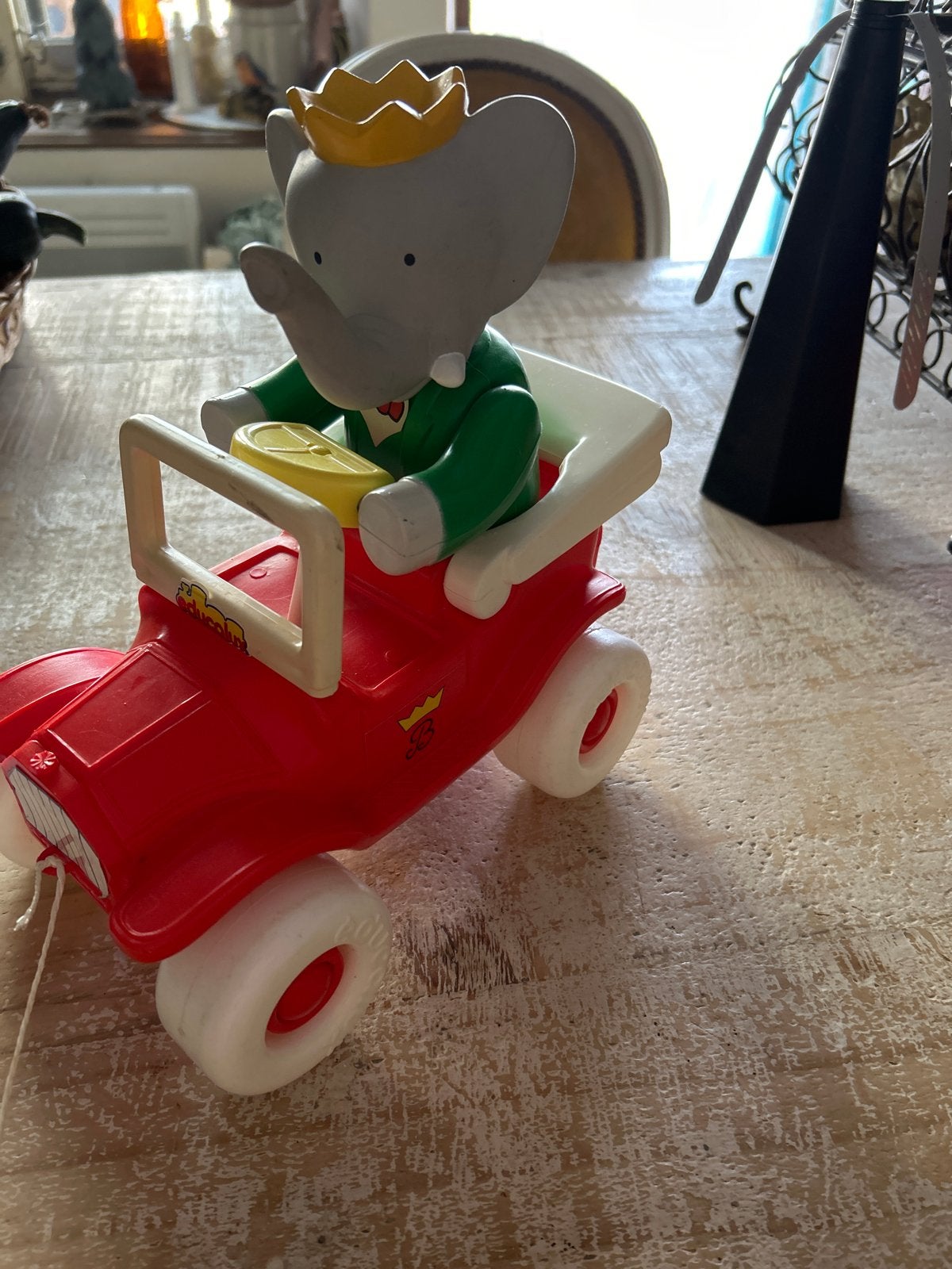 Vintage Babar Trekauto 1990 L. De Brunhoff - Prima Conditie, Ophalen of Verzenden, Gebruikt