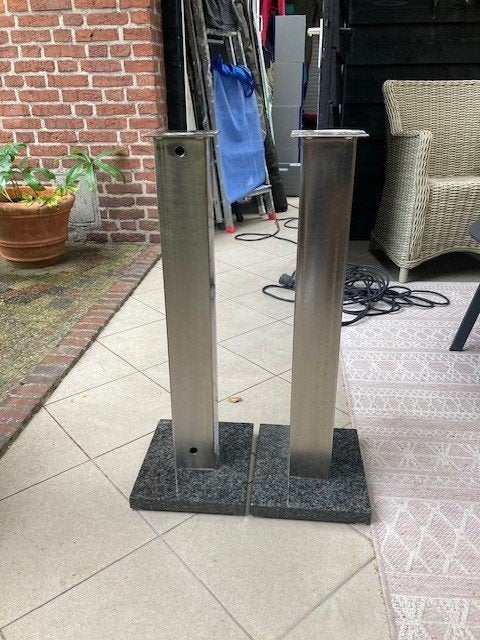 Luidsprekerstandaards met granieten voet 75 cm, Audio, Tv en Foto, Ophalen, Gebruikt, Overige merken