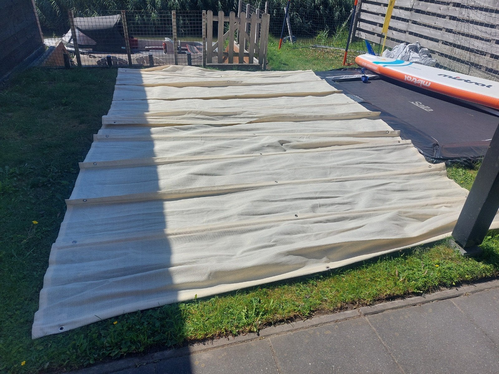 Pergola met waterdicht harmonicadoek, Ophalen, Gebruikt, Tuinpaviljoen