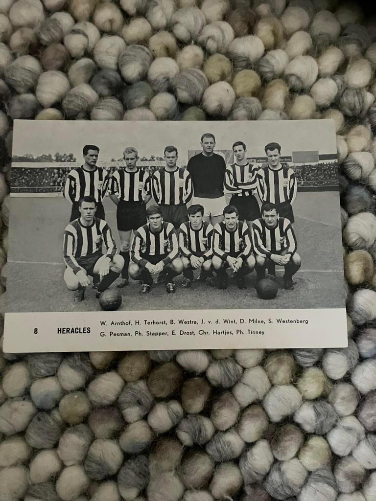 Heracles monty panini 1965-1966 Elftalfoto, Ophalen of Verzenden, Zo goed als nieuw, Buitenlandse clubs, Poster, Plaatje of Sticker