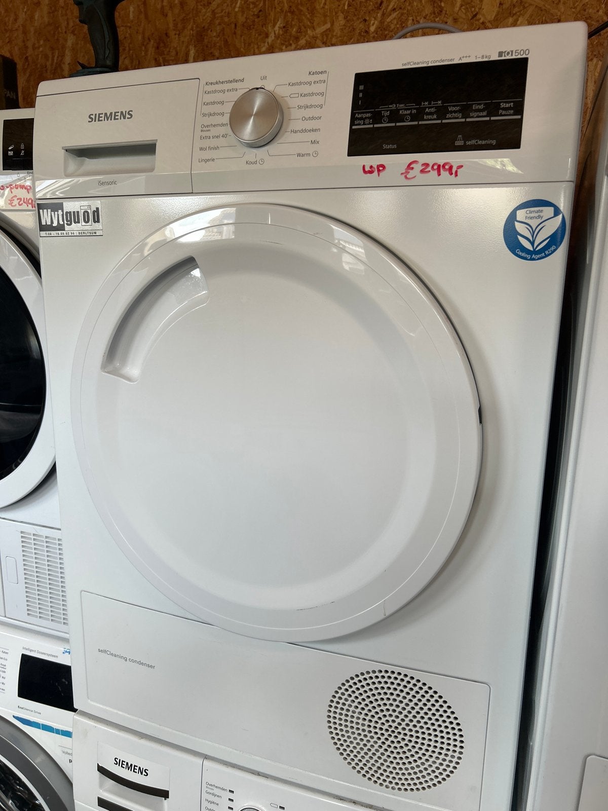 SIEMENS WT45W470NL – 8 KG WARMTEPOMPDROGER – A+++ garantie, Witgoed en Apparatuur, Q, Overige typen, Ophalen of Verzenden, Zo goed als nieuw