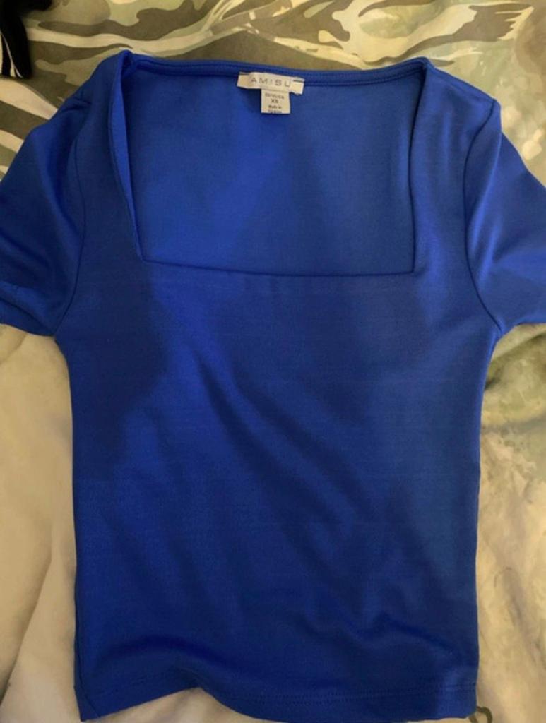 Amisu dames shirt, Kleding | Dames, T-shirts, Ophalen, Blauw, Zo goed als nieuw, Korte mouw