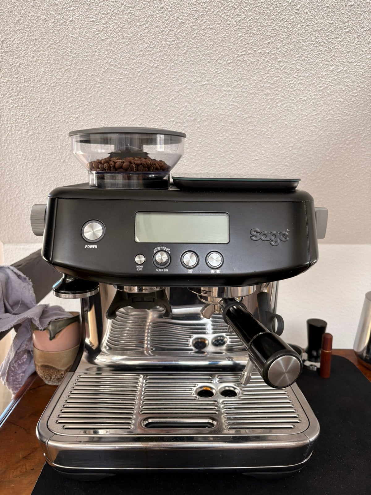 Sage The Barista Pro - incl. Accessoires, Witgoed en Apparatuur, Ophalen, Zo goed als nieuw, Espresso apparaat