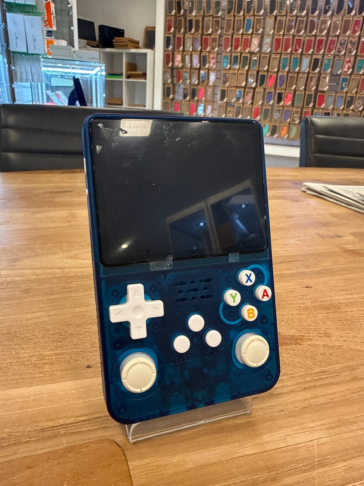 R36S Retro Handheld Game Console - Transparant Blauw, Ophalen of Verzenden, Overige merken, Zo goed als nieuw