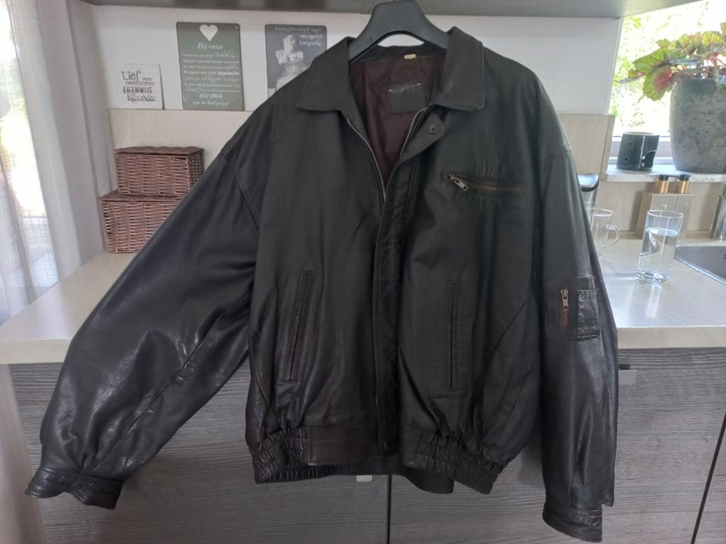 Heren jas echt leder maat xl, Ophalen of Verzenden, Zo goed als nieuw, Maat 56/58 (XL), Bruin