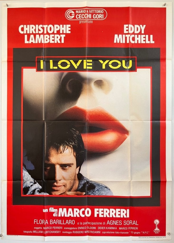 I Love You (1986) - Originele filmposter, Ophalen of Verzenden, Gebruikt, A1 t/m A3, Film en Tv