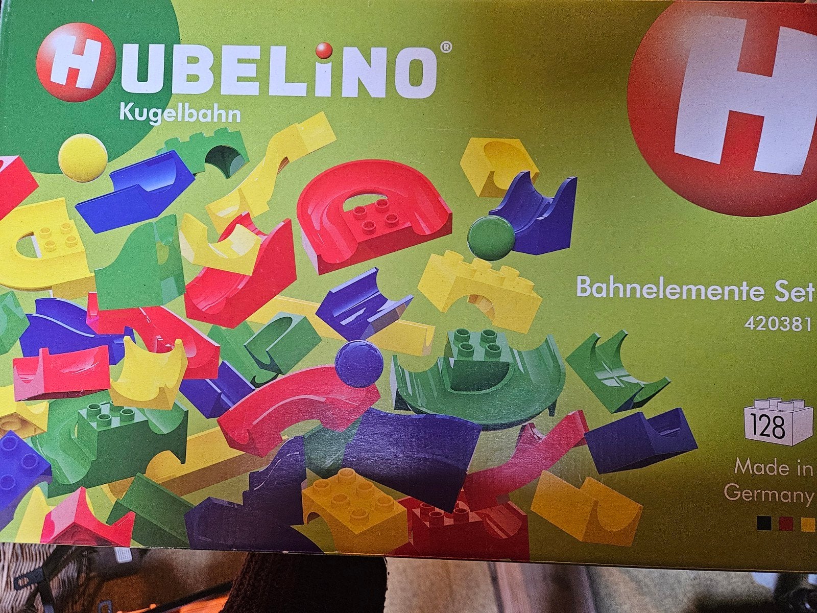 Hubelino Knikkerbaan Set 128 stuks, Ophalen, Zo goed als nieuw, Overige merken