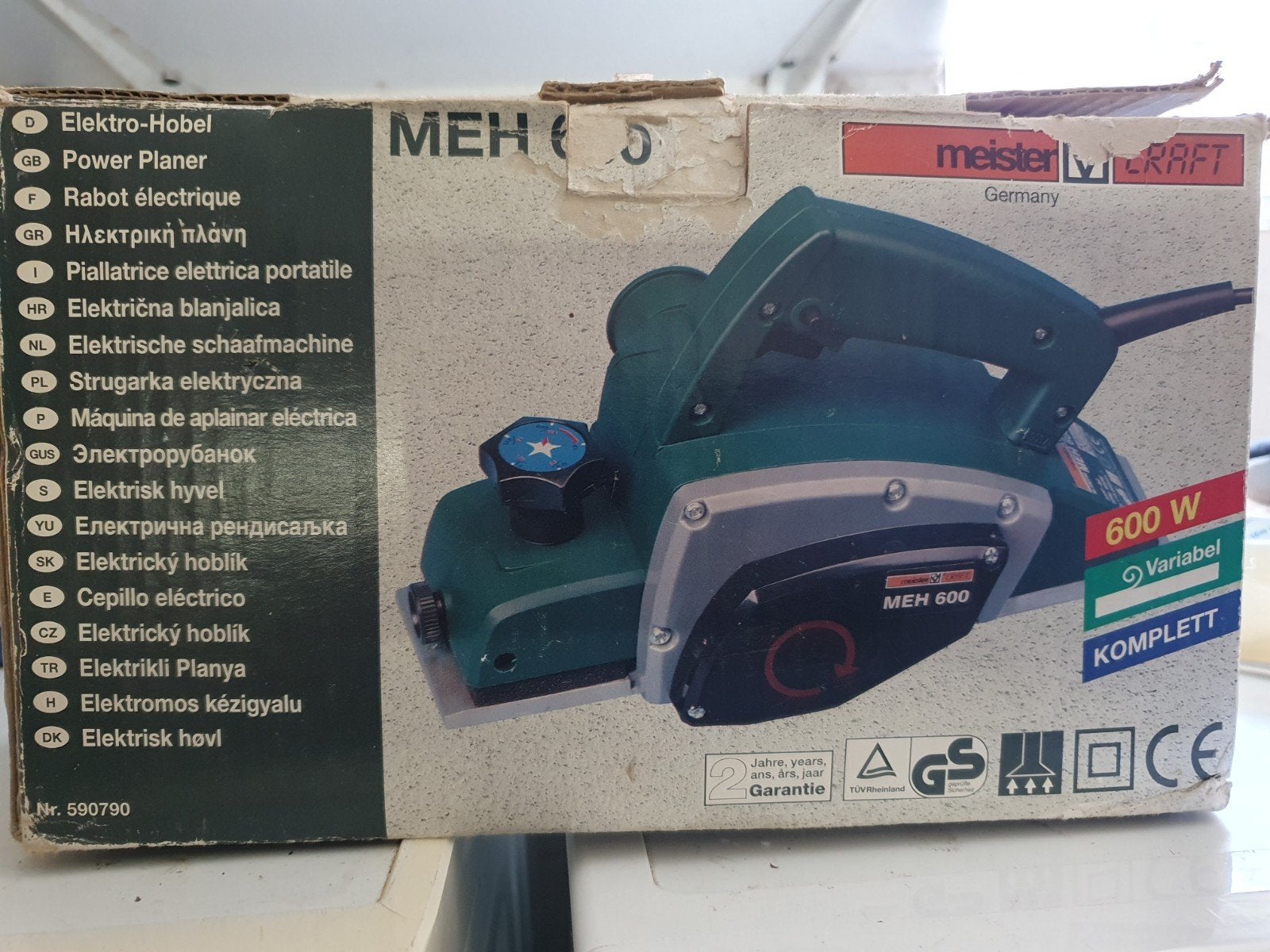 Meistercraft MEH 600 Elektrische Schaafmachine - 600W, Ophalen of Verzenden
