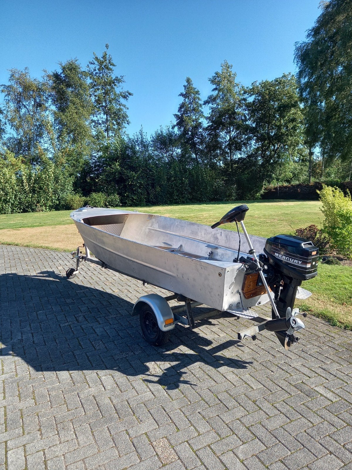 alluminium boot+aanhanger, Ophalen, Gebruikt, 4 m, Viertaktmotor