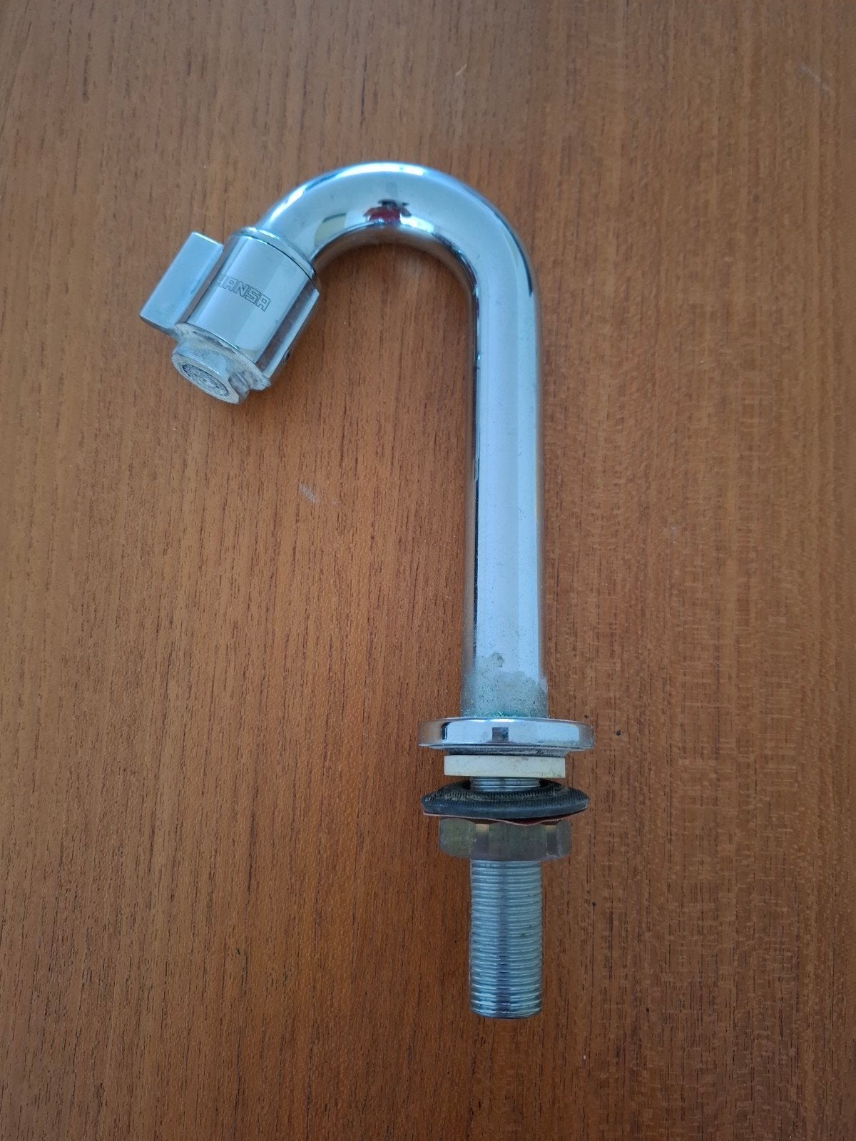Hansa kraan met bediening aan de kraanmond, Ophalen of Verzenden, Gebruikt, Chroom, Kraan