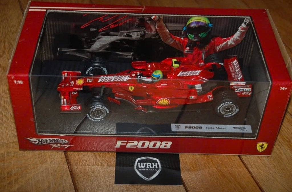 1:18 FERRARI F1 F2008 MASSA Hotwheels SEE INFO WRH, Verzenden, Zo goed als nieuw, Auto, Hot Wheels