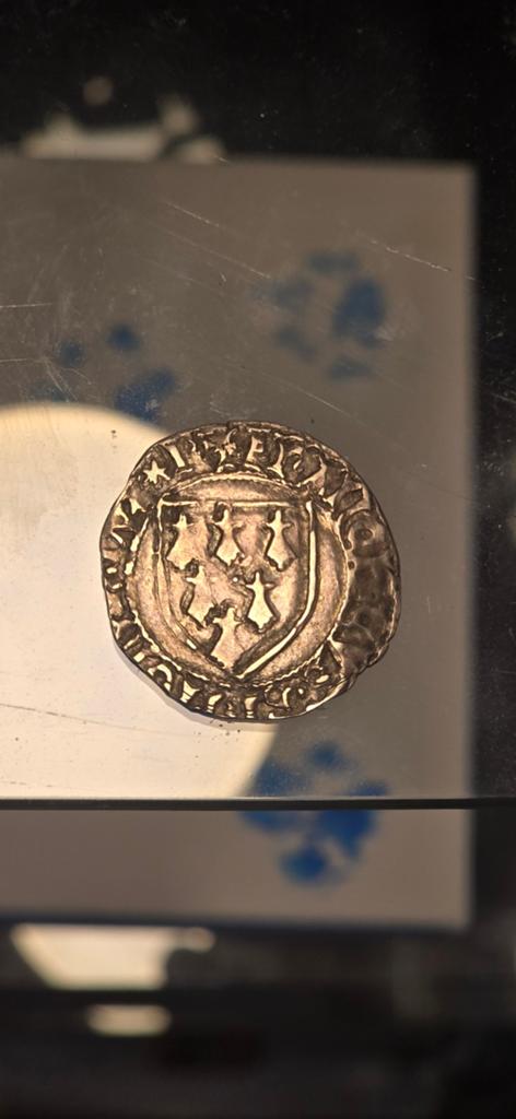 Middeleeuwse munt uit 1455-1488 Francois ||, Ophalen of Verzenden, Overige landen