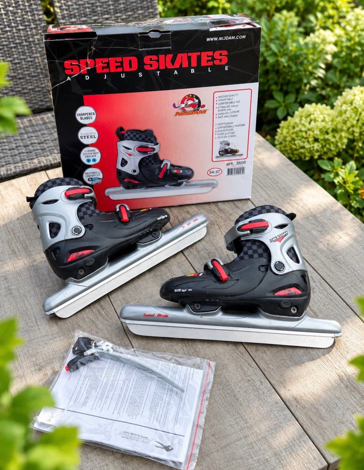 Nijdam verstelbare combinoren / schaatsen maat 34 - 37, Sport en Fitness, Ophalen of Verzenden, Zo goed als nieuw, Combinoren