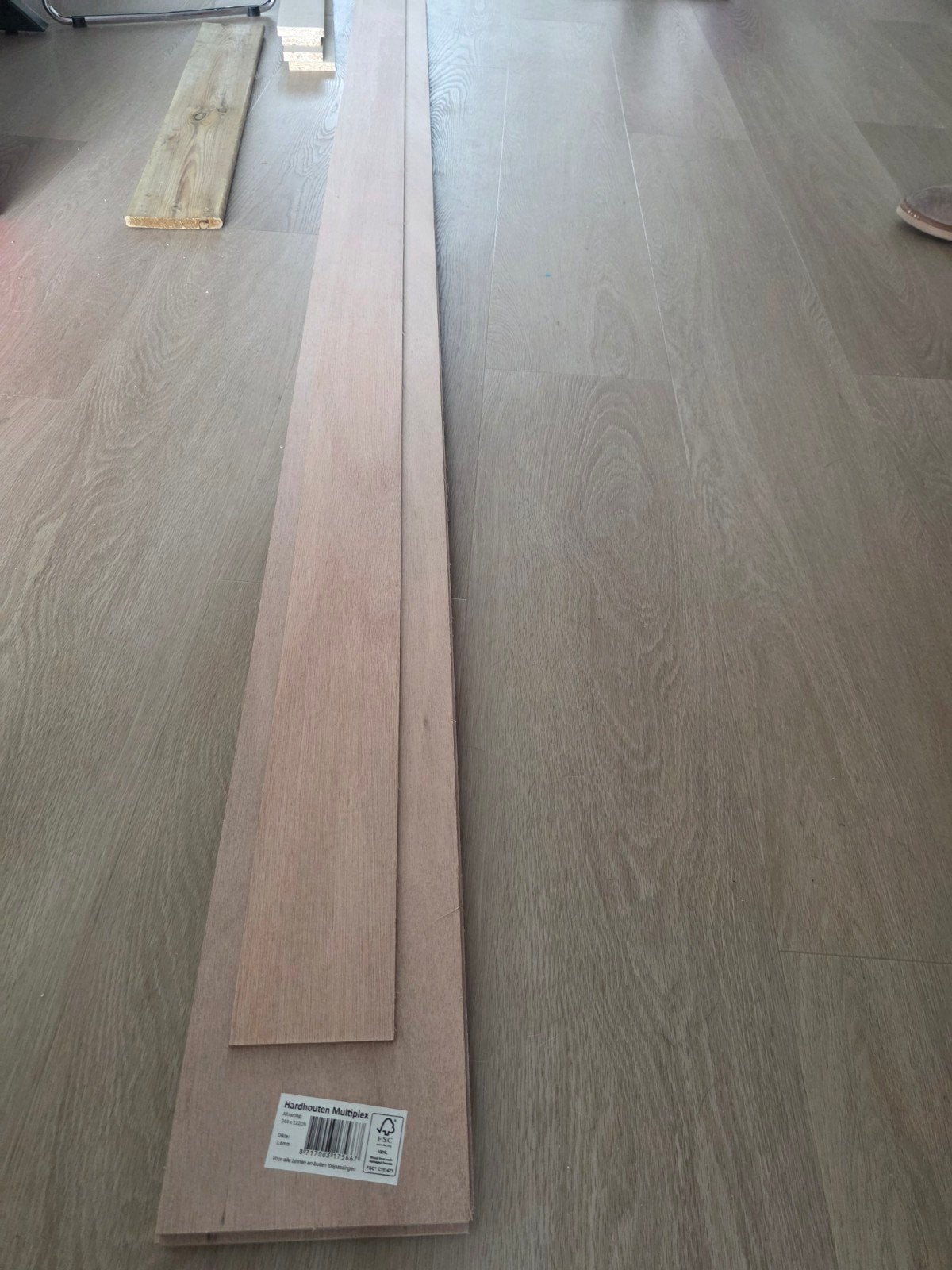 Hardhouten multiplex in stroken, Ophalen, Overige materialen, Plinten