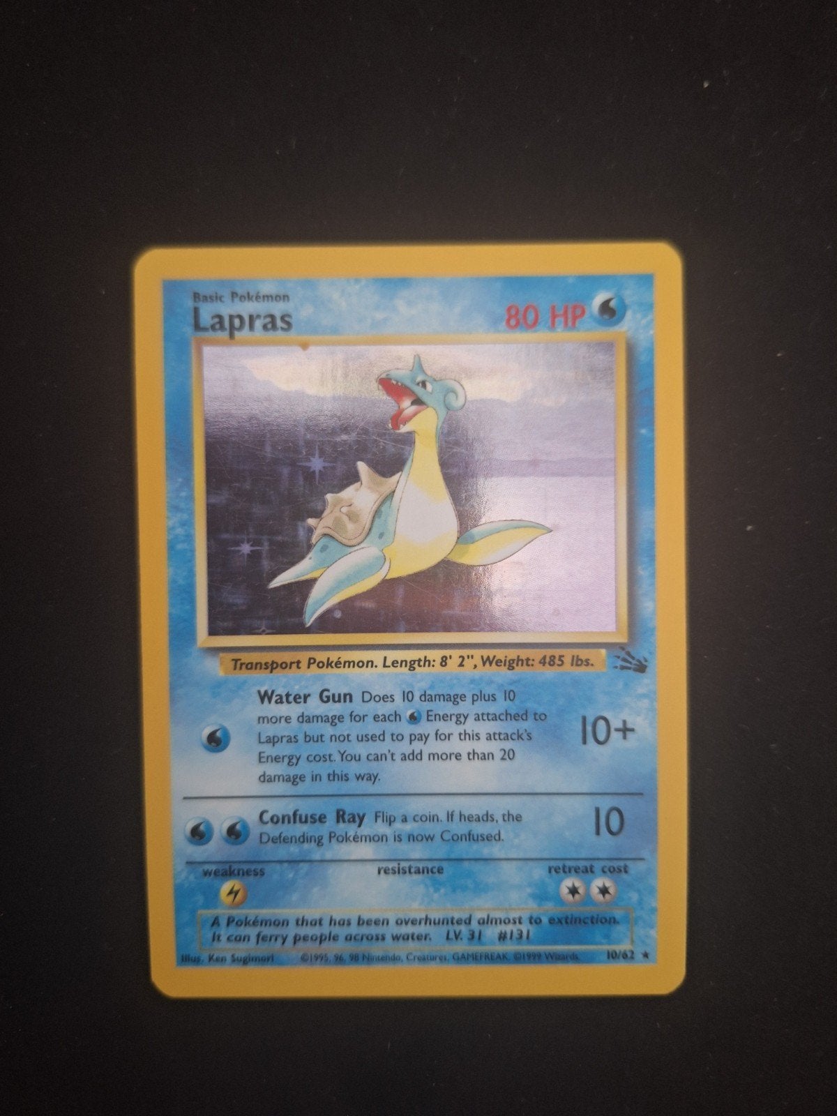 lapras holo fossil - vintage pokemon, Ophalen of Verzenden, Zo goed als nieuw