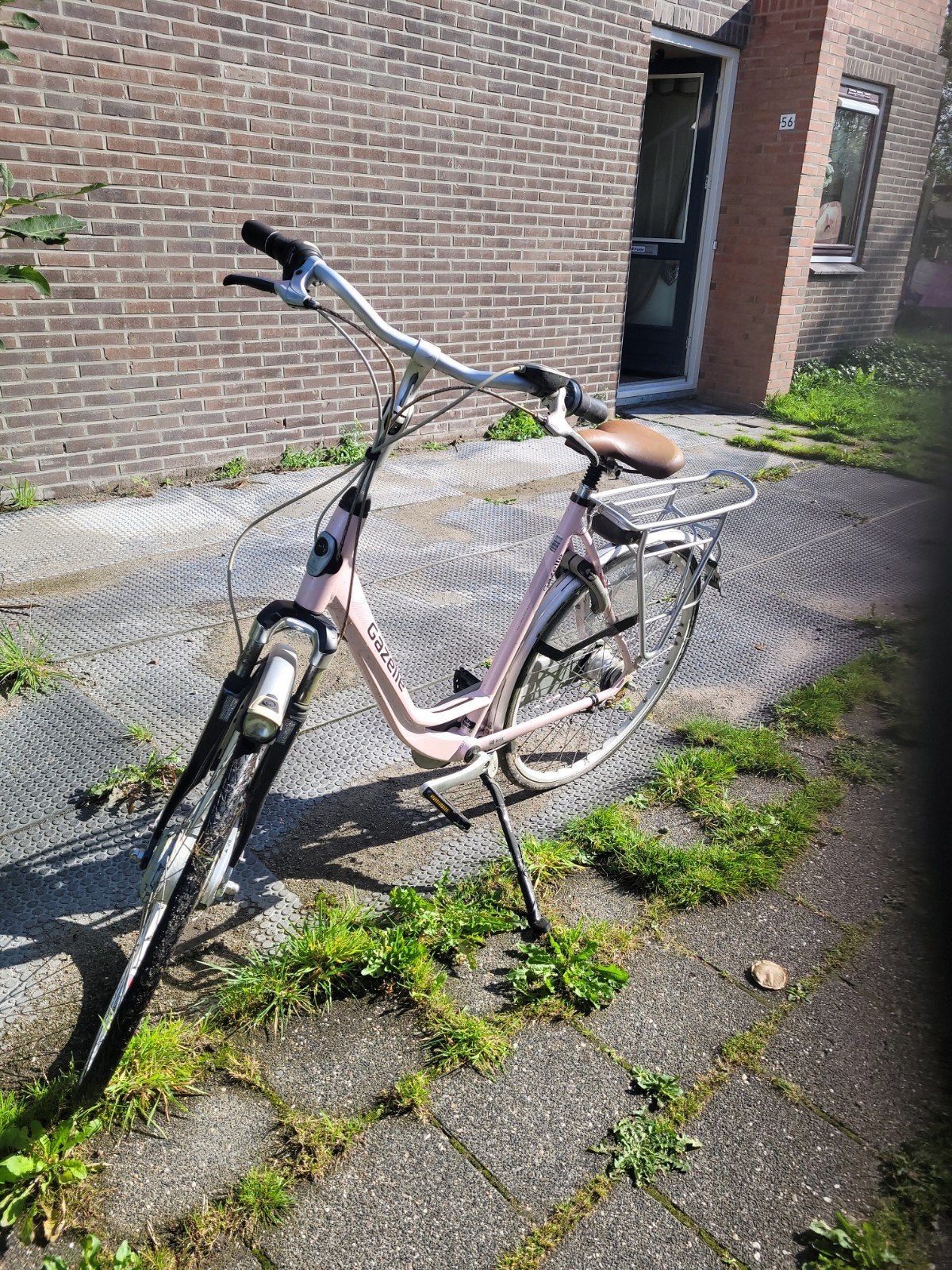 roze rosé Gazelle Electrice damesfiets, Ophalen, Gebruikt, Versnellingen, Gazelle