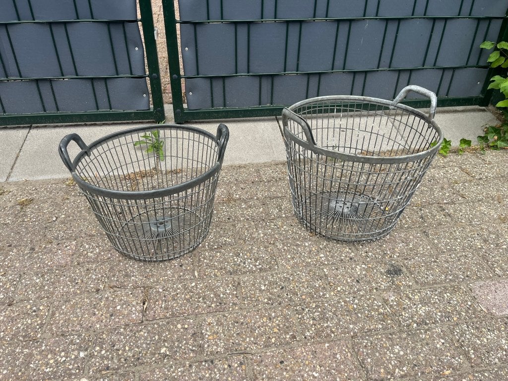 2 Kleine aardappelmanden, staal, verzinkt, Ophalen of Verzenden, Gebruikt, Overige soorten