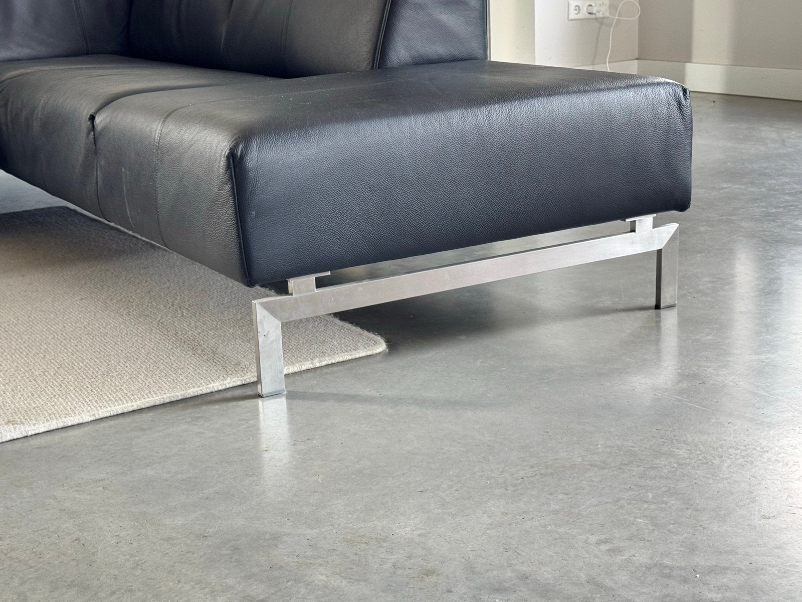 Originele Rolf Benz 310 Leren Hoekbank – 285x237 cm Topstaat, Huis en Inrichting, Banken | Bankstellen, 250 tot 300 cm, X, Verzenden