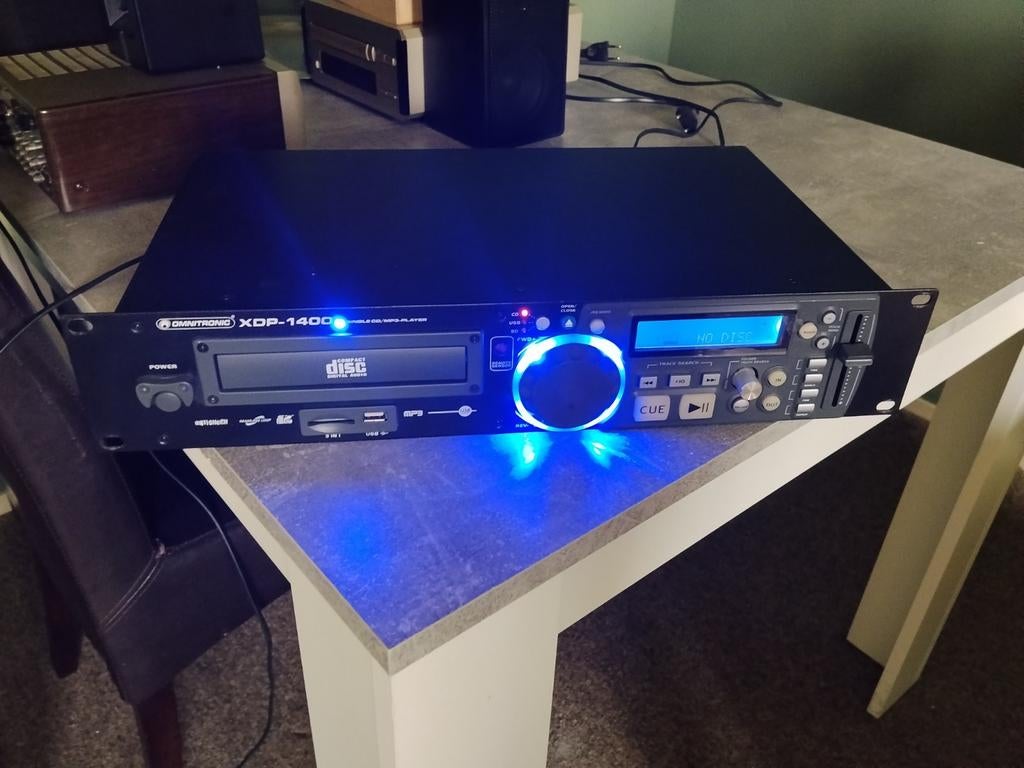 Omnitronic XDP-1400 CD/MP3-speler met USB/SD, Ophalen of Verzenden, Gebruikt, Audio