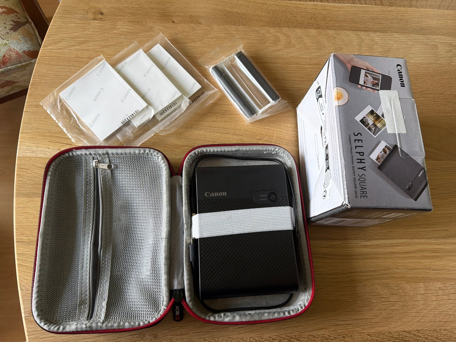 Canon Selphy Square QX10 met hardcase en extra's, Ophalen of Verzenden, Zo goed als nieuw