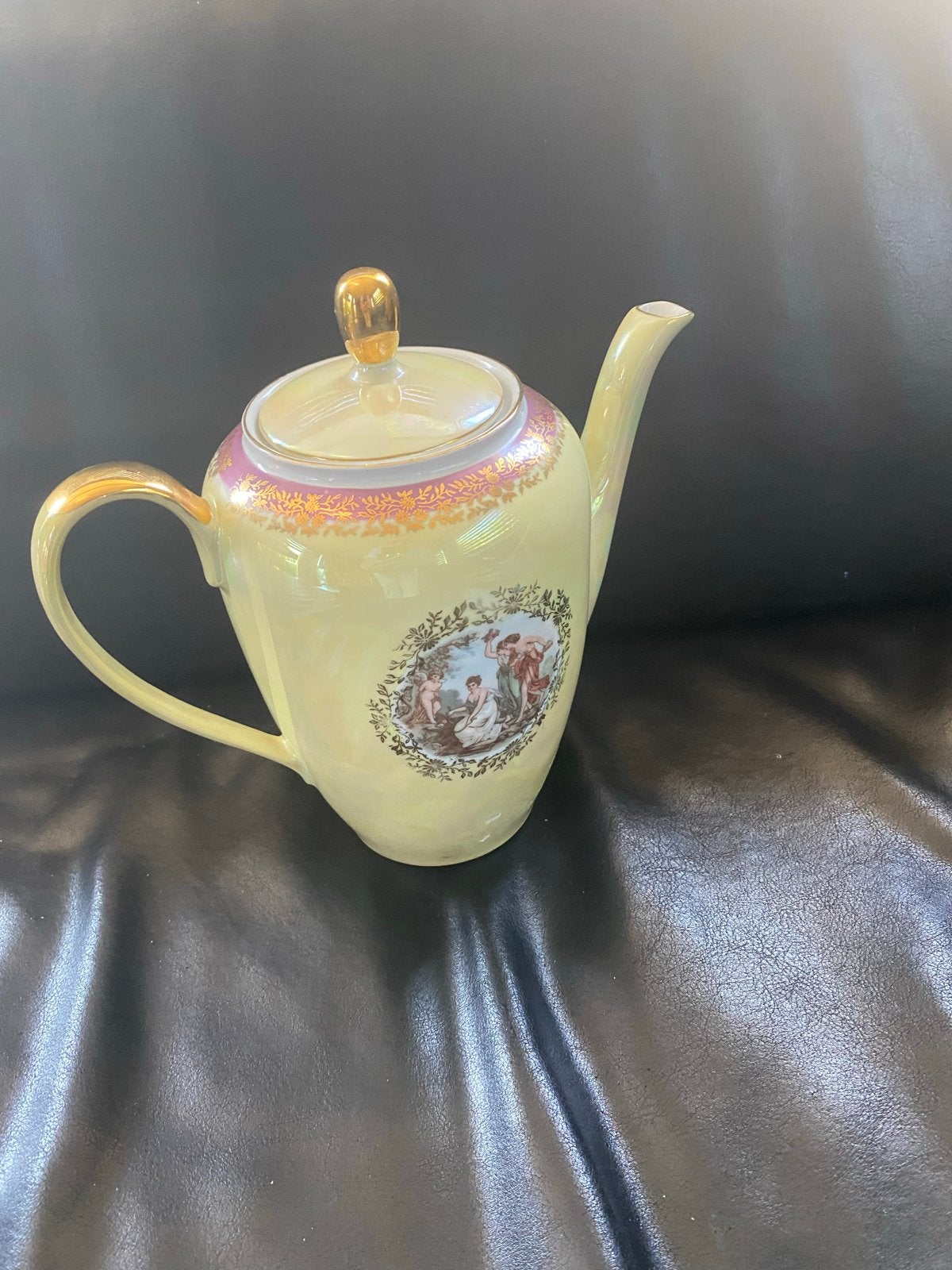 Vintage Fortuna Eisenberg Theepot - Parelmoer Porselein, Ophalen of Verzenden