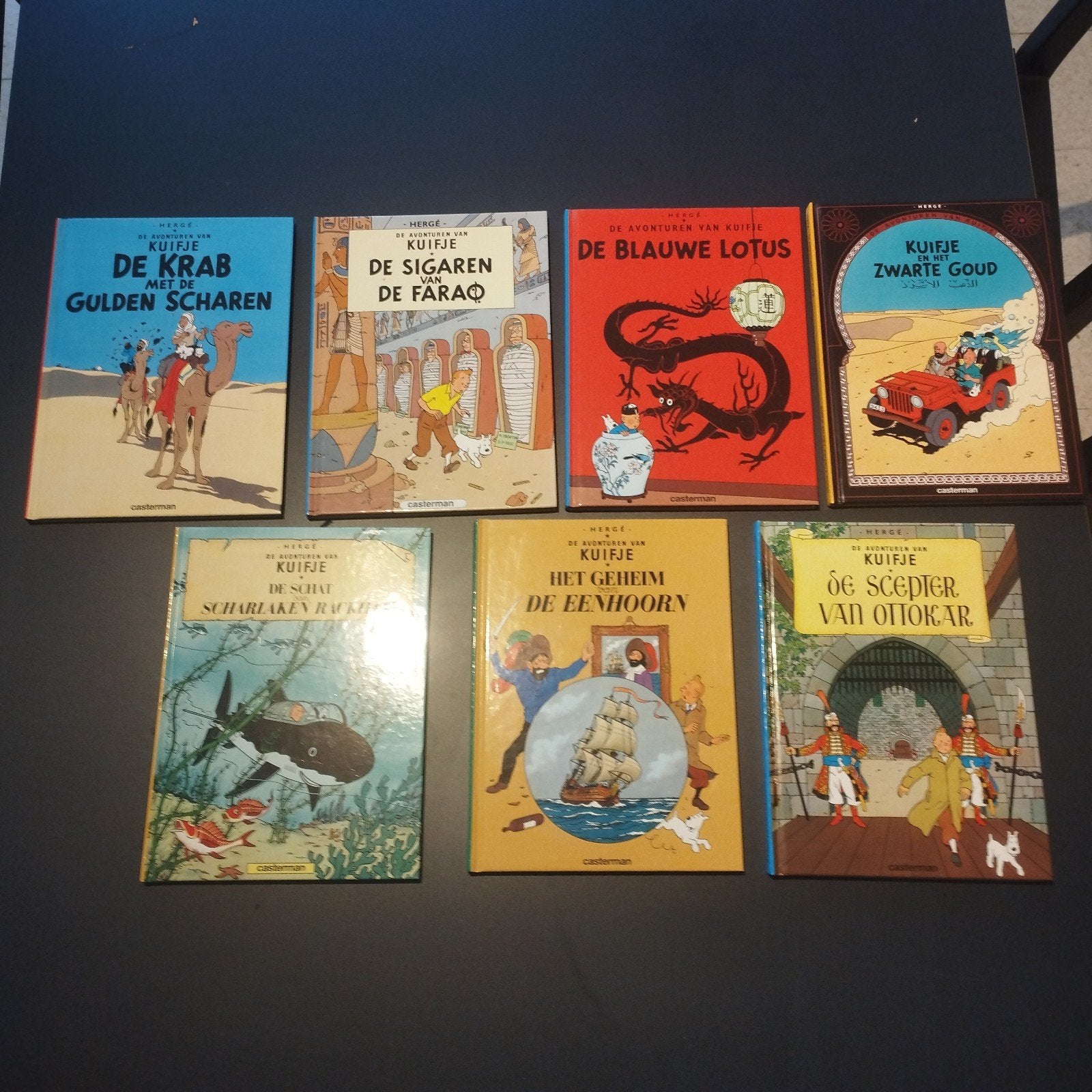 Kuifje 7 ingebonden stripboeken - Diverse avonturen, Eén stripboek, Ophalen of Verzenden, Gelezen