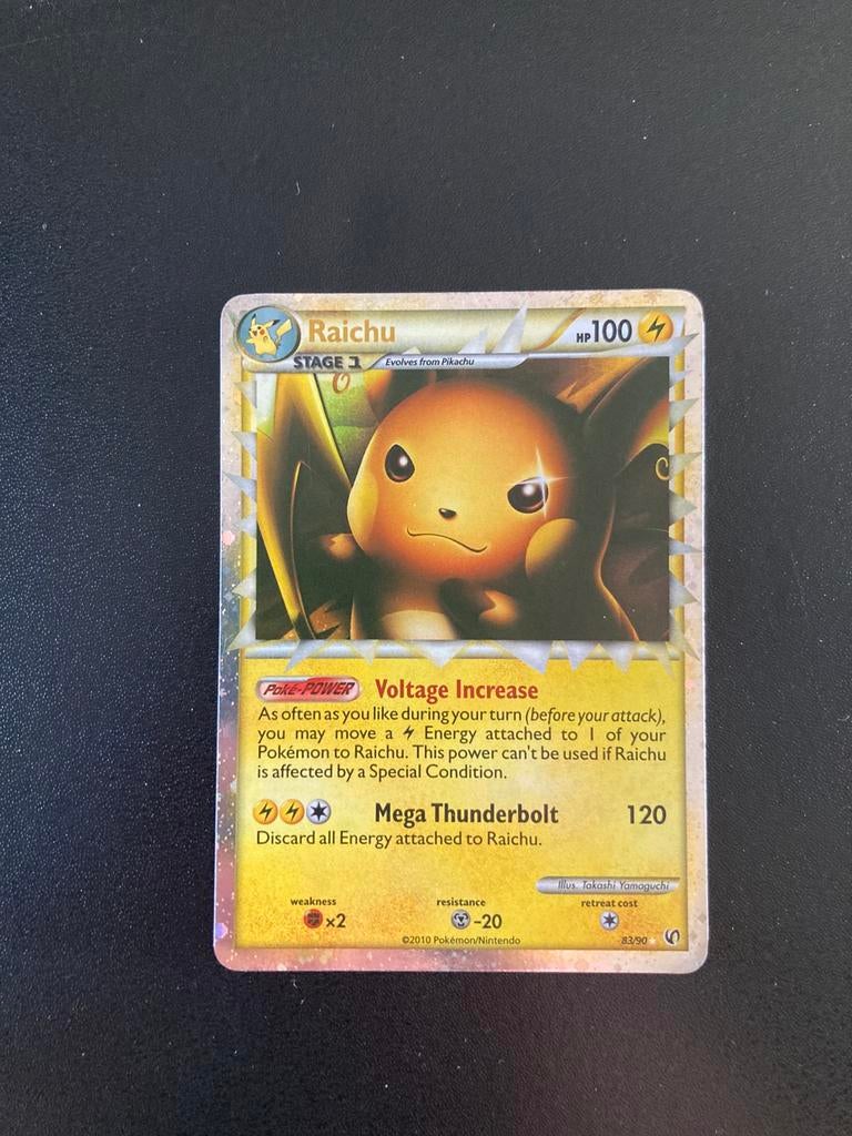Pokemon kaart Raichu Holo, Ophalen of Verzenden, Zo goed als nieuw