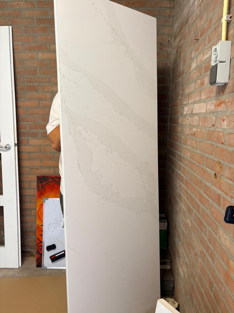 Composiet marmer kwarts aanrechtblad splinternieuw, Huis en Inrichting, Keuken | Keukenelementen, Ophalen, Nieuw, 50 tot 75 cm
