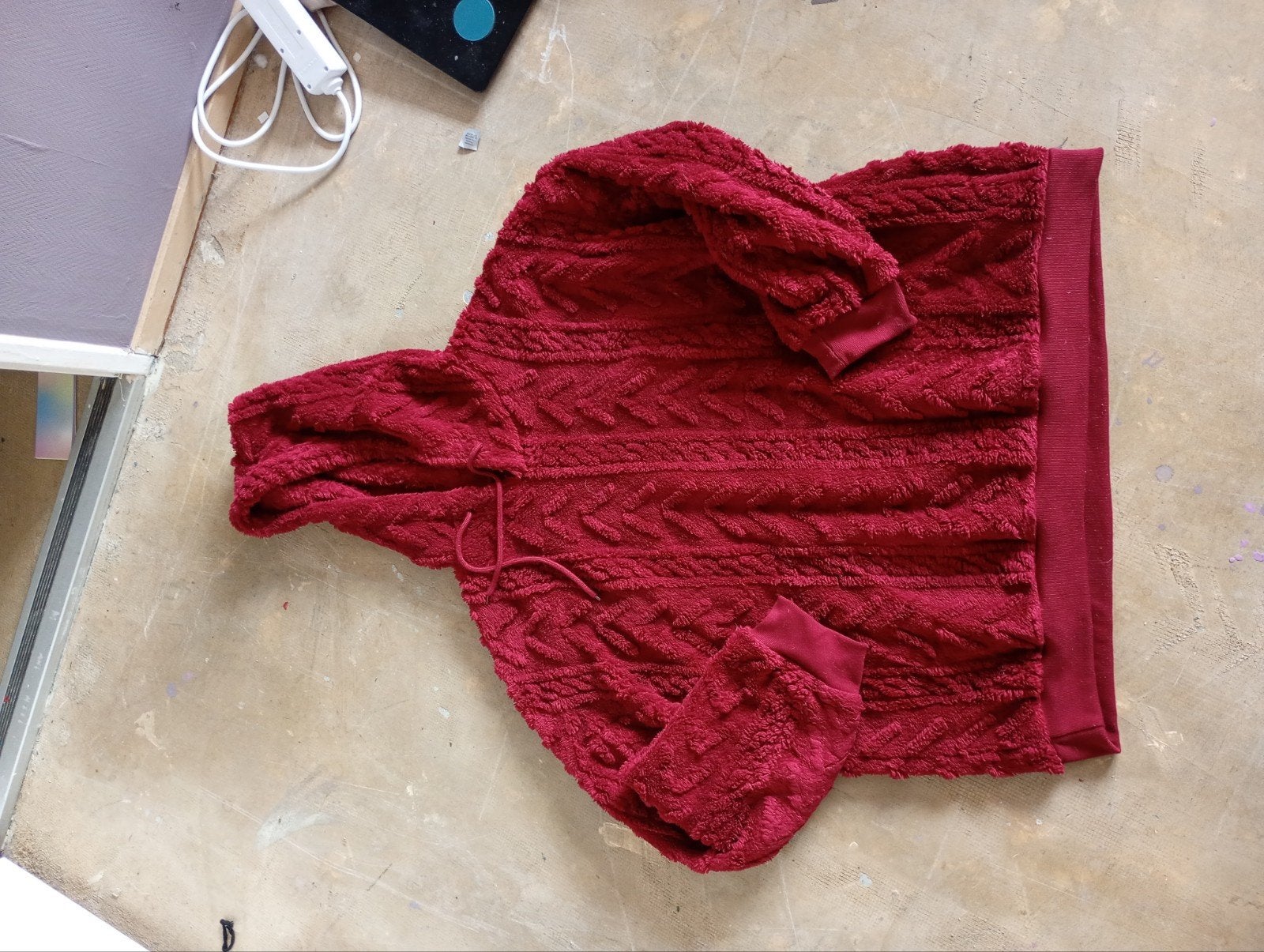 Kabeltrui donkerrood maat 48 50, Kleding | Dames, Truien en Vesten, Ophalen of Verzenden