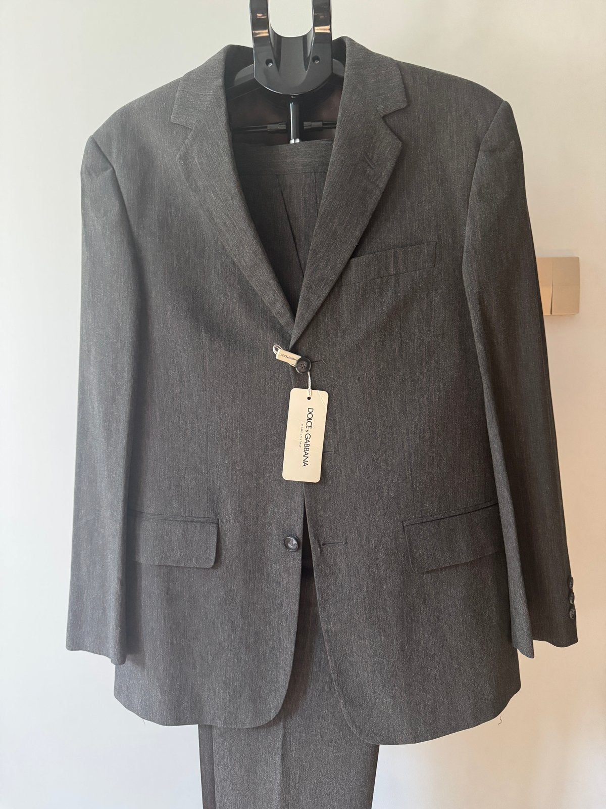 Dolce & Gabbana Grijs Gestreepte Wolmix Pak - IT 48 / US 38R, Kleding | Heren, Kostuums en Colberts, Verzenden, Nieuw, Maat 48/50 (M)