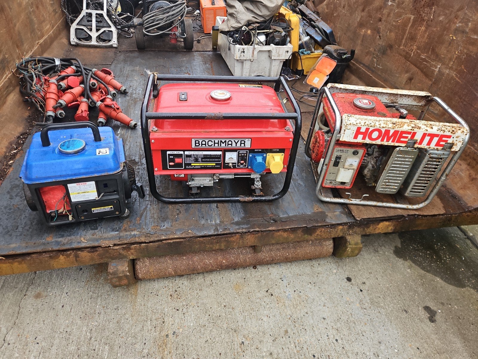 3 aggregaten: Homelite, Bachmayr, TP950, Ophalen, Gebruikt, Minder dan 5 kVA, Benzine