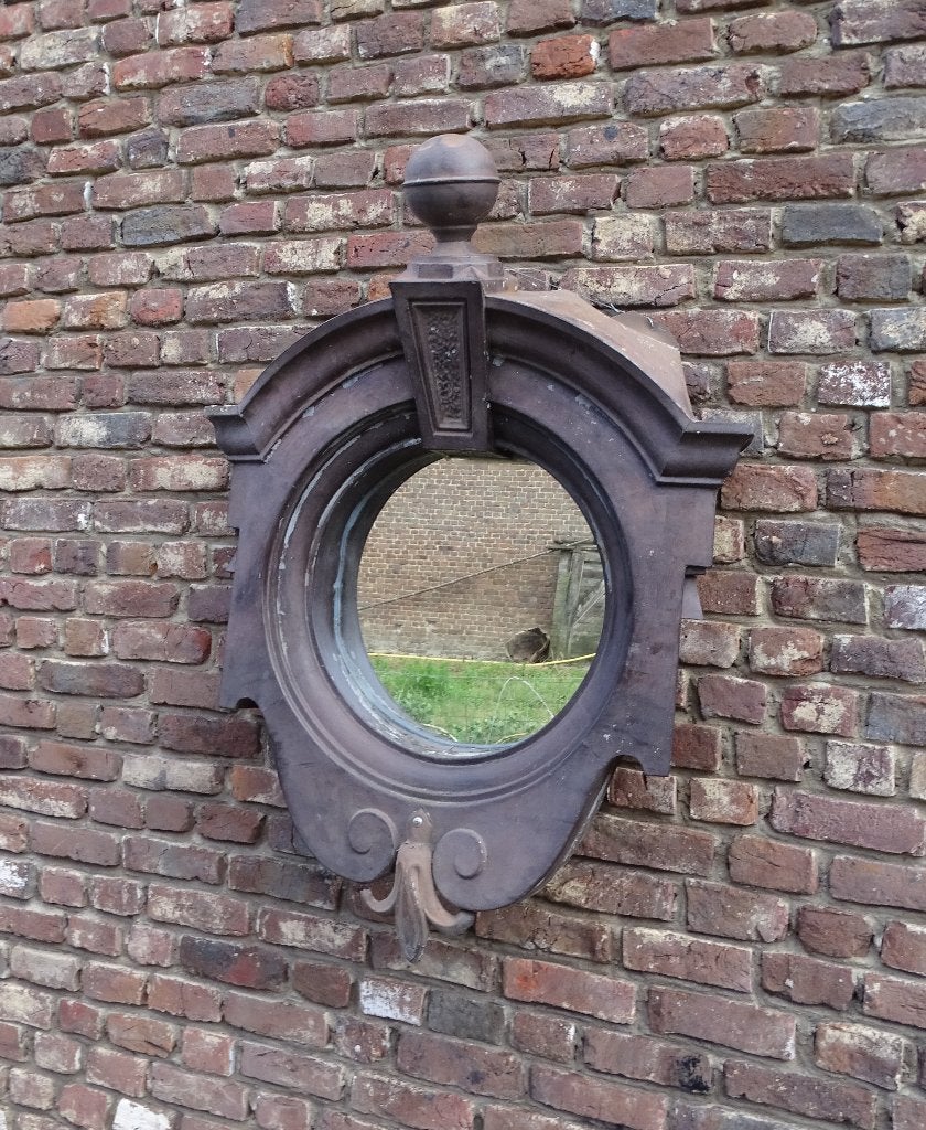 zinken ossenoog spiegel, Antiek en Kunst, Ophalen
