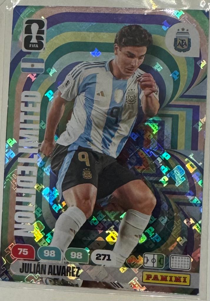 Panini Adrenalyn World Cup XL Limited Edition Holo J.Alvarez, Ophalen of Verzenden, Nieuw, Plaatje