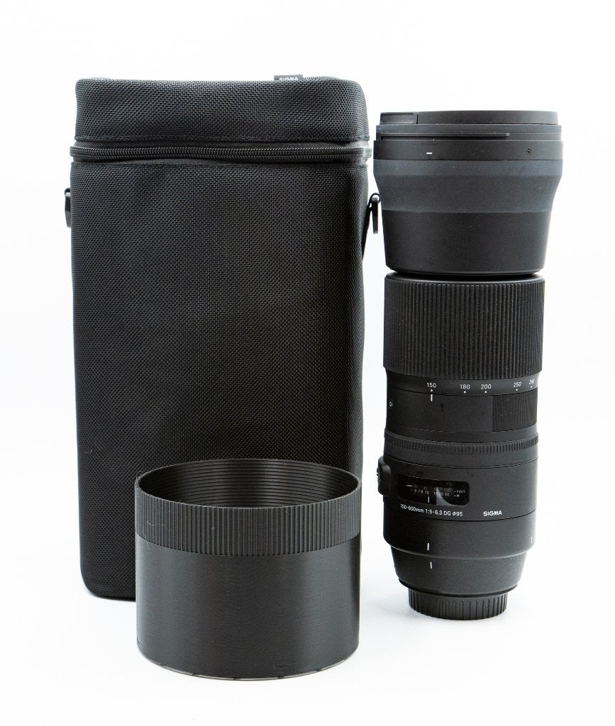 Sigma 150-600mm f/5-6.3 DG OS HSM Contemporary (Canon EF), Gebruikt, Sigma, Zonnekap, Canon EF